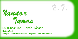 nandor tamas business card